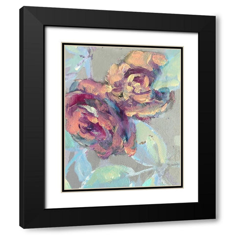 Spring Roses Black Modern Wood Framed Art Print with Double Matting by Boho Hue Studio