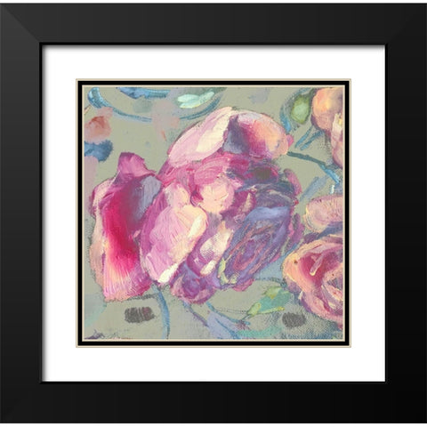 Spring Roses1 Black Modern Wood Framed Art Print with Double Matting by Boho Hue Studio
