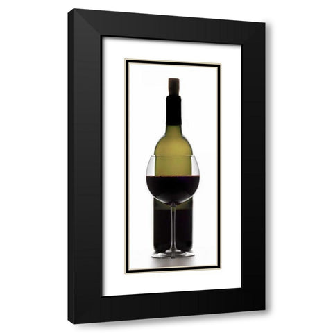 Red Wine on White Black Modern Wood Framed Art Print with Double Matting by Seidman, Barry