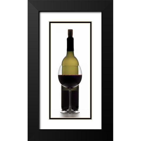 Red Wine on White Black Modern Wood Framed Art Print with Double Matting by Seidman, Barry