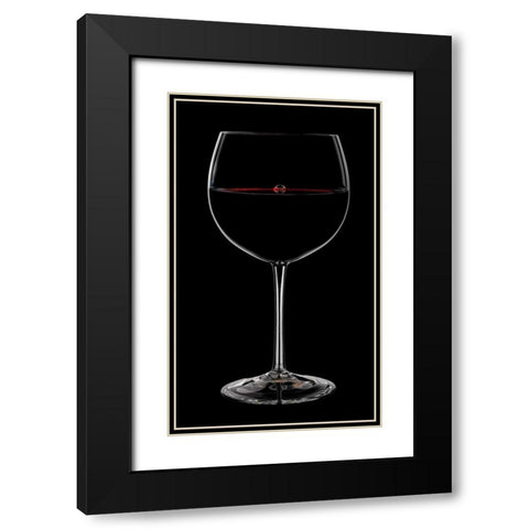 Bubble in the Red 2 Black Modern Wood Framed Art Print with Double Matting by Seidman, Barry