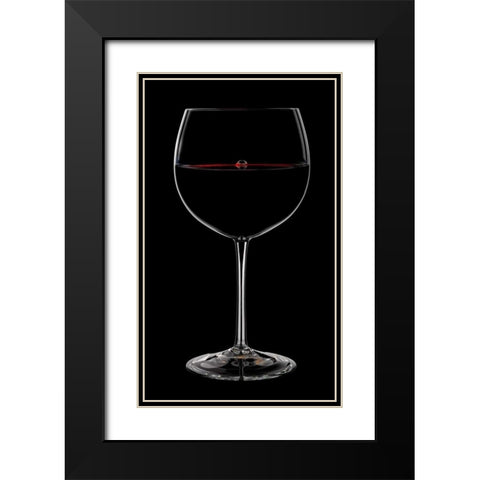 Bubble in the Red 2 Black Modern Wood Framed Art Print with Double Matting by Seidman, Barry