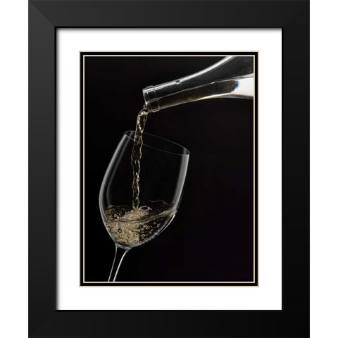 Wine Pour 2 Black Modern Wood Framed Art Print with Double Matting by Seidman, Barry