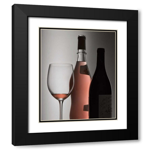 Rose Glow Black Modern Wood Framed Art Print with Double Matting by Seidman, Barry