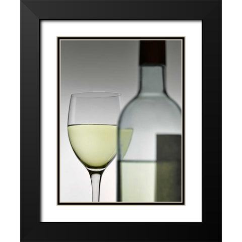 Mondrian Black Modern Wood Framed Art Print with Double Matting by Seidman, Barry