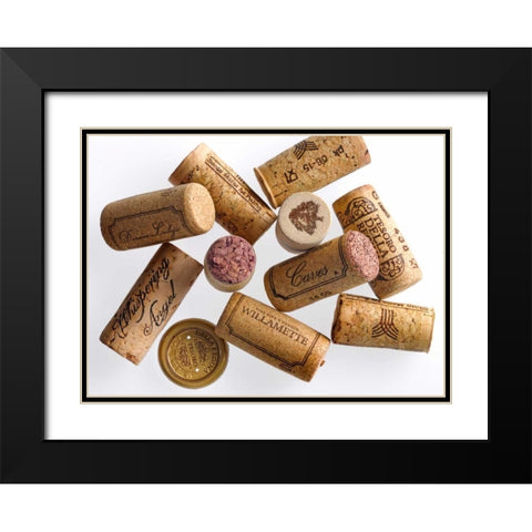 Ten Corks Black Modern Wood Framed Art Print with Double Matting by Seidman, Barry