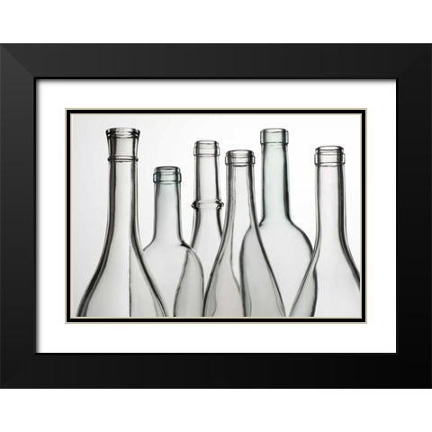 Empty Bottles Black Modern Wood Framed Art Print with Double Matting by Seidman, Barry