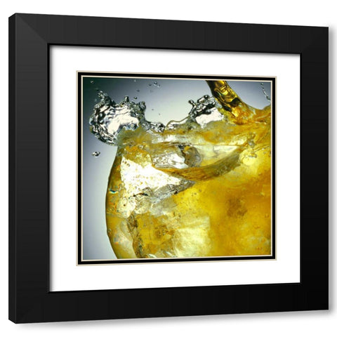 Splash Black Modern Wood Framed Art Print with Double Matting by Seidman, Barry