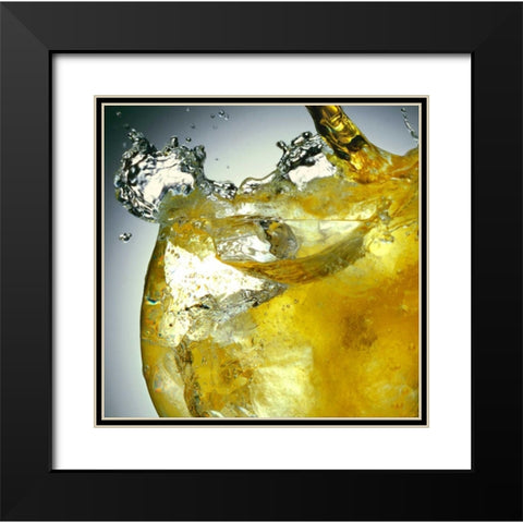 Splash Black Modern Wood Framed Art Print with Double Matting by Seidman, Barry