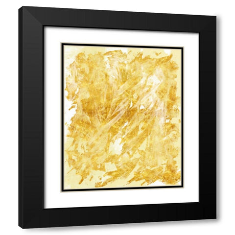 Golden Streaks 1 Black Modern Wood Framed Art Print with Double Matting by Alvarez, Cynthia
