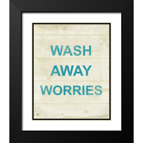 Bath 1 Black Modern Wood Framed Art Print with Double Matting by Alvarez, Cynthia