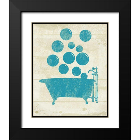 Bath 3 Black Modern Wood Framed Art Print with Double Matting by Alvarez, Cynthia
