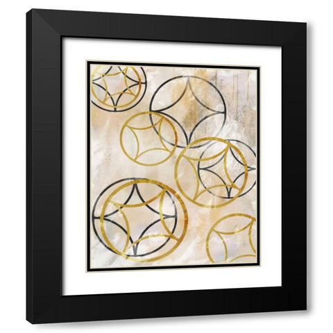 Sparkling Spheres 1 Black Modern Wood Framed Art Print with Double Matting by Alvarez, Cynthia