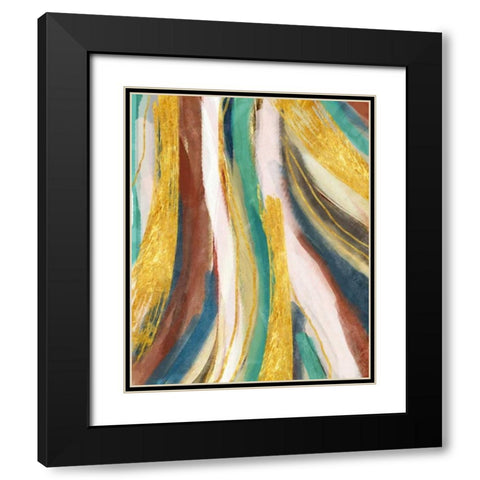 Contemp B Black Modern Wood Framed Art Print with Double Matting by Alvarez, Cynthia