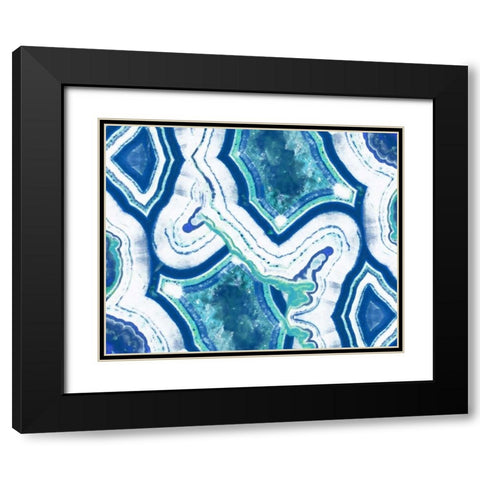 Agate 1 Black Modern Wood Framed Art Print with Double Matting by Alvarez, Cynthia