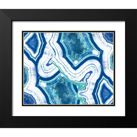 Agate 1 Black Modern Wood Framed Art Print with Double Matting by Alvarez, Cynthia