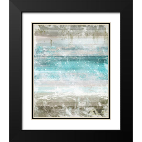 Aqua Space 2 Black Modern Wood Framed Art Print with Double Matting by Alvarez, Cynthia
