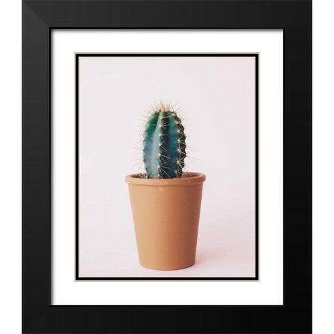 Lonely Cactus Black Modern Wood Framed Art Print with Double Matting by Alvarez, Cynthia