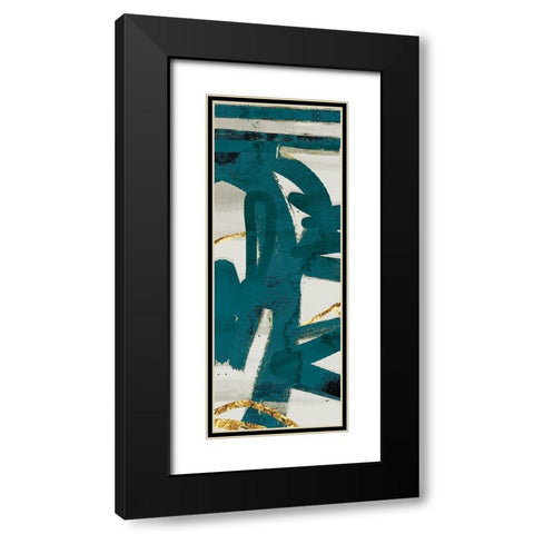 Teal and Flare A Black Modern Wood Framed Art Print with Double Matting by Alvarez, Cynthia
