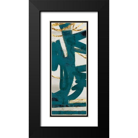 Teal and Flare C Black Modern Wood Framed Art Print with Double Matting by Alvarez, Cynthia