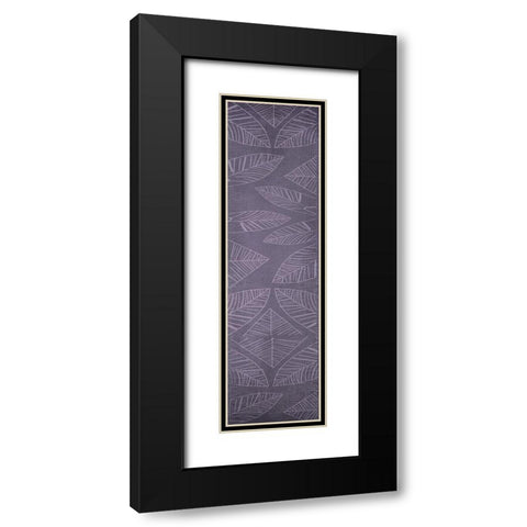 Vibrant Purple Leaf Panel 1 Black Modern Wood Framed Art Print with Double Matting by Dyer, Beverly