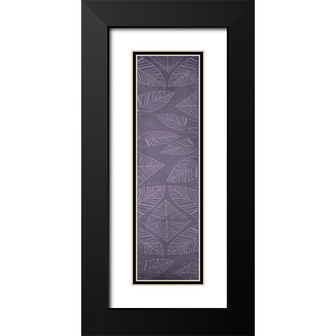 Vibrant Purple Leaf Panel 1 Black Modern Wood Framed Art Print with Double Matting by Dyer, Beverly
