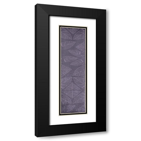 Vibrant Purple Leaf Panel 2 Black Modern Wood Framed Art Print with Double Matting by Dyer, Beverly