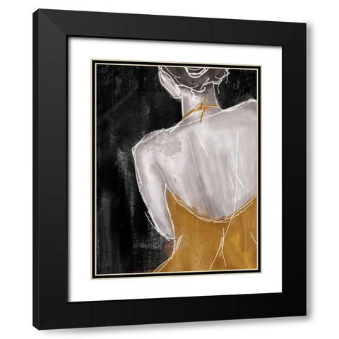 Gold on The Town 2 Black Modern Wood Framed Art Print with Double Matting by Alvarez, Cynthia