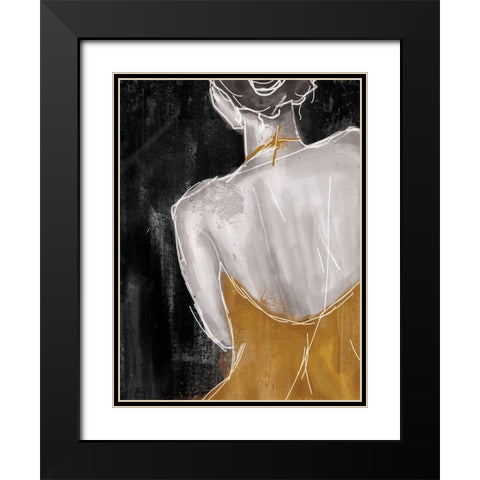 Gold on The Town 2 Black Modern Wood Framed Art Print with Double Matting by Alvarez, Cynthia