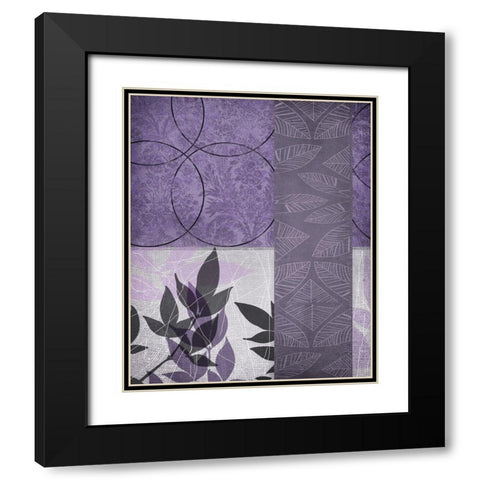 Vibrant Purple Leaf 1 Black Modern Wood Framed Art Print with Double Matting by Dyer, Beverly