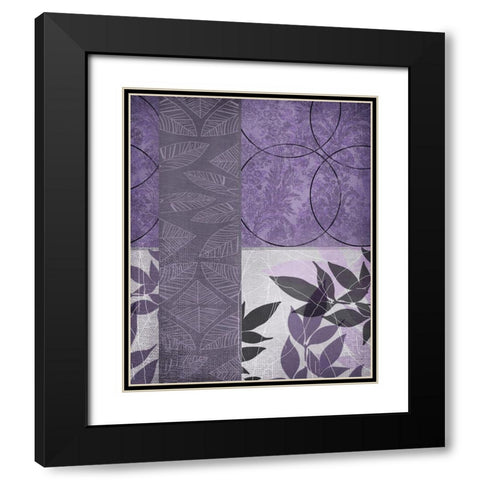 Vibrant Purple Leaf 2 Black Modern Wood Framed Art Print with Double Matting by Dyer, Beverly