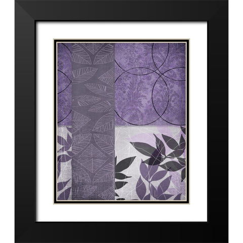 Vibrant Purple Leaf 2 Black Modern Wood Framed Art Print with Double Matting by Dyer, Beverly