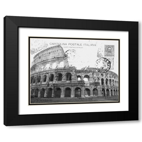 Vintage Roma Black Modern Wood Framed Art Print with Double Matting by Stevens, Carole