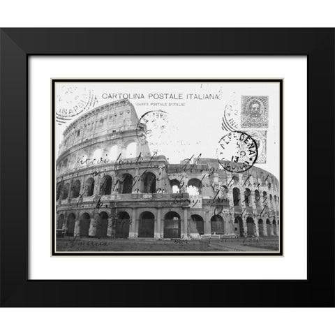 Vintage Roma Black Modern Wood Framed Art Print with Double Matting by Stevens, Carole