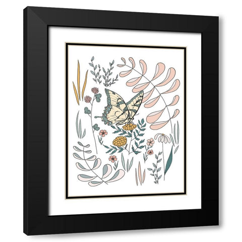 Butterfly PollinatorButterfly Pollinator Black Modern Wood Framed Art Print with Double Matting by Sweet Melody Designs