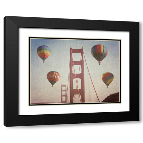 SF Balloons Black Modern Wood Framed Art Print with Double Matting by Davis Ashley