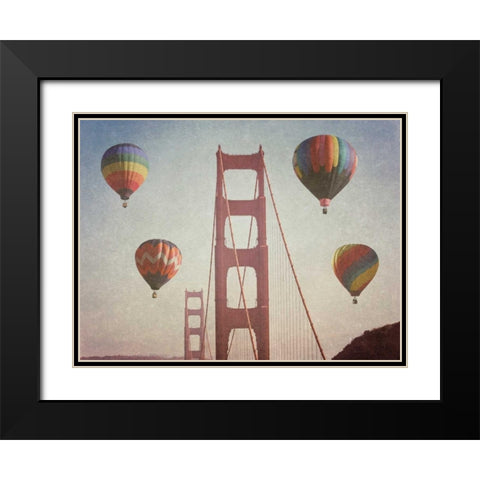 SF Balloons Black Modern Wood Framed Art Print with Double Matting by Davis Ashley