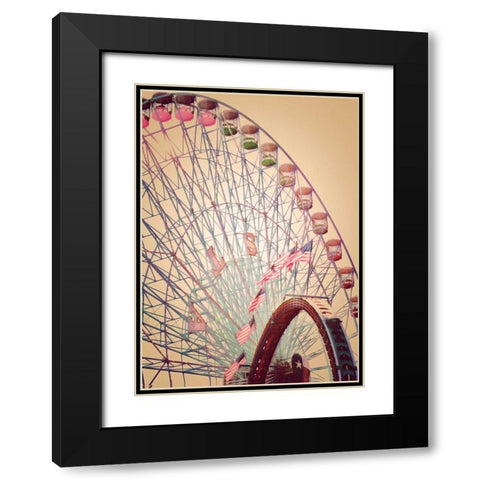 Wheel Black Modern Wood Framed Art Print with Double Matting by Davis Ashley