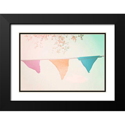 Vintage bunting hot. Black Modern Wood Framed Art Print with Double Matting by Davis Ashley