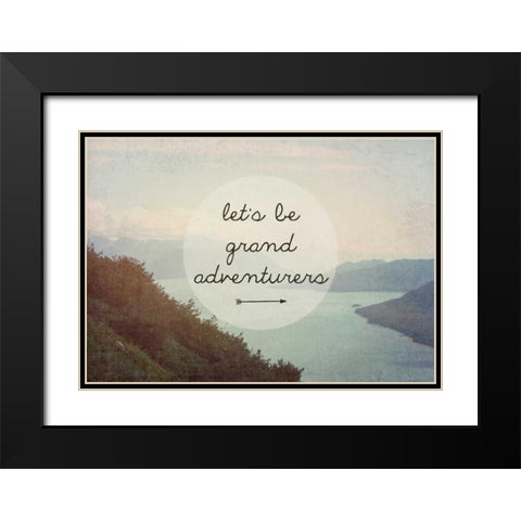 Lets be grand Black Modern Wood Framed Art Print with Double Matting by Davis Ashley