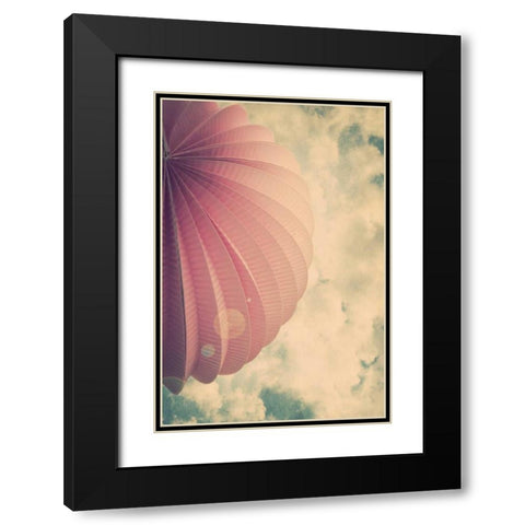 Paper Fan 2 Black Modern Wood Framed Art Print with Double Matting by Davis Ashley