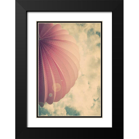 Paper Fan 2 Black Modern Wood Framed Art Print with Double Matting by Davis Ashley