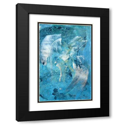 Mood 1 Black Modern Wood Framed Art Print with Double Matting by Brown, Denise
