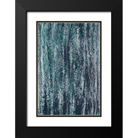 Rain Black Modern Wood Framed Art Print with Double Matting by Brown, Denise