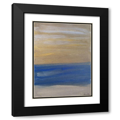 Lineation 1 Black Modern Wood Framed Art Print with Double Matting by Brown, Denise
