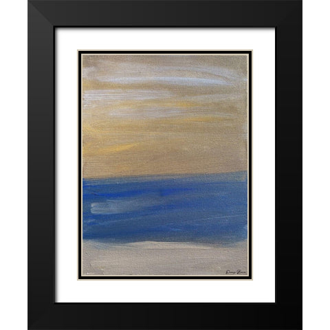 Lineation 1 Black Modern Wood Framed Art Print with Double Matting by Brown, Denise