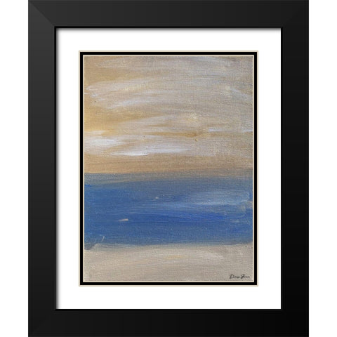 Lineation 2 Black Modern Wood Framed Art Print with Double Matting by Brown, Denise