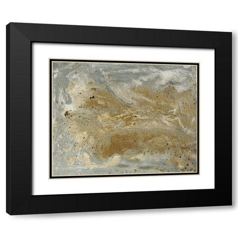Fissures 3 Black Modern Wood Framed Art Print with Double Matting by Brown, Denise