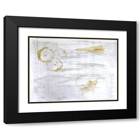 Simple Strokes Black Modern Wood Framed Art Print with Double Matting by Brown, Denise