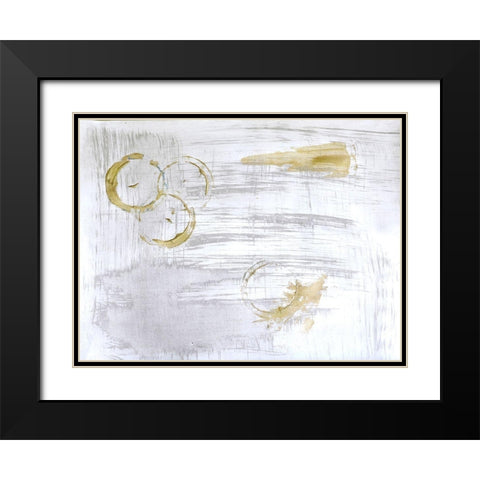 Simple Strokes Black Modern Wood Framed Art Print with Double Matting by Brown, Denise